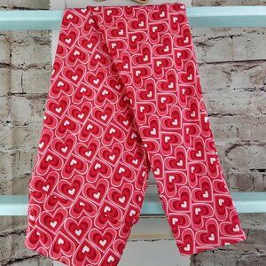 Red Hearts White Outline White Center LuLaRoe Leggings